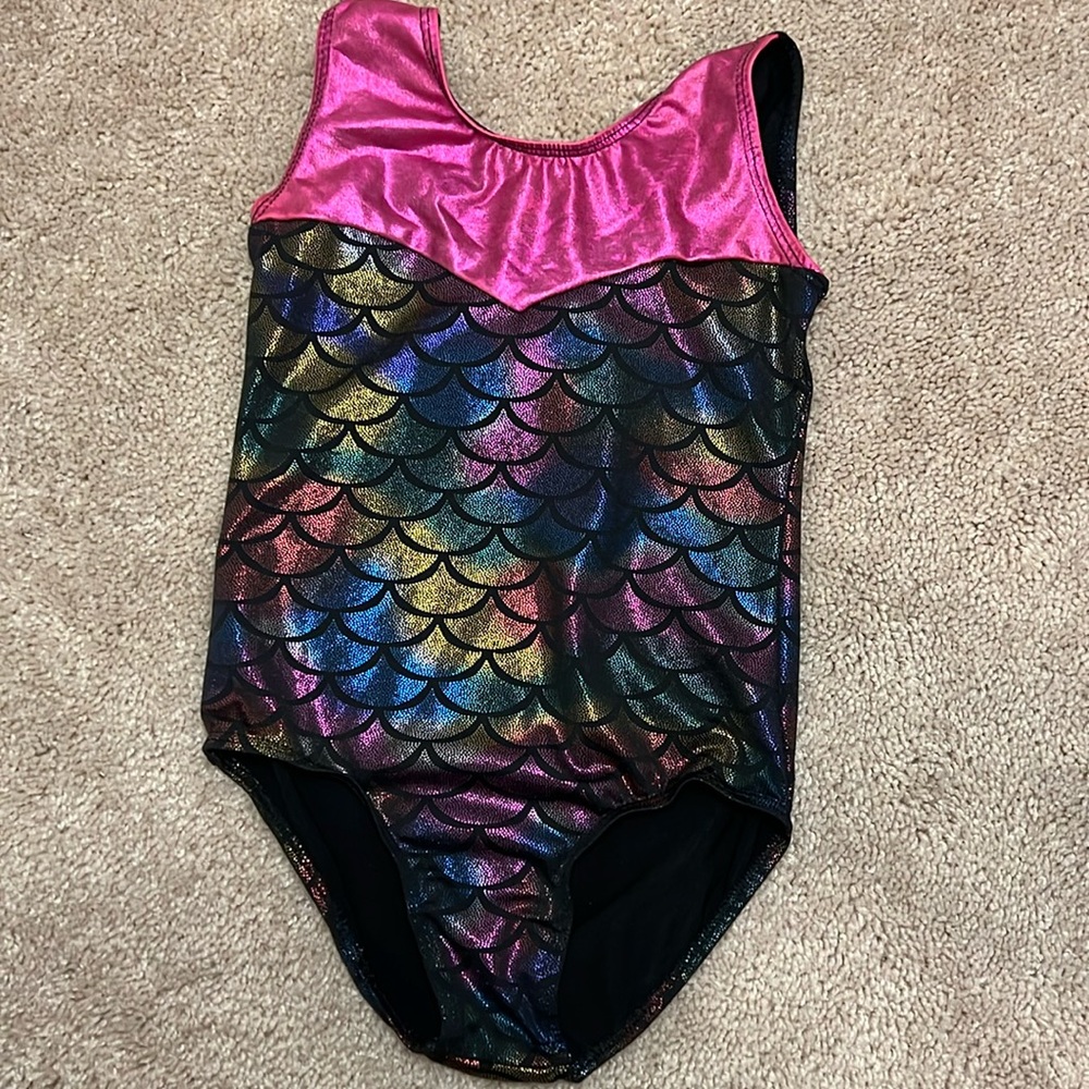 Kids Mermaid with Bow Ballet Dance Gymnastics Leotard - Size 4